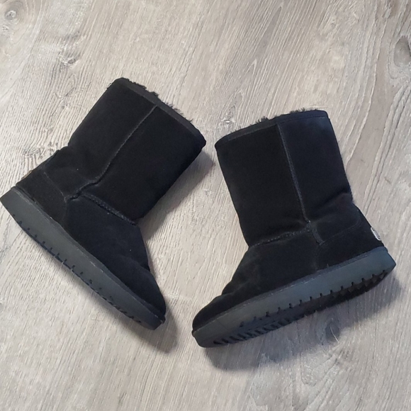 RJS fuzzies black leather suede winter boots - Picture 1 of 11